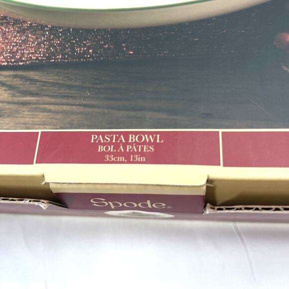 Spode Christmas Tree Porcelain 13 Inch Pasta Bowl - Picture 7 of 9